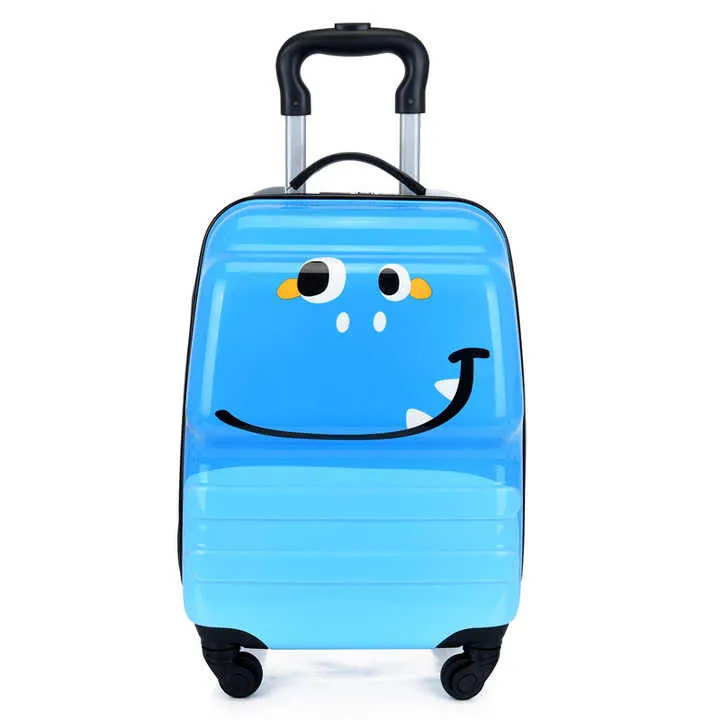 3D Cute Animal Printed Kids Travel Luggage – Pink Children’s Suitcase with Spinner Wheels