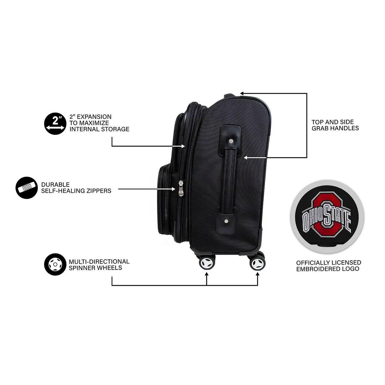 Arizona Diamondbacks 21" Carry-on Spinner Luggage