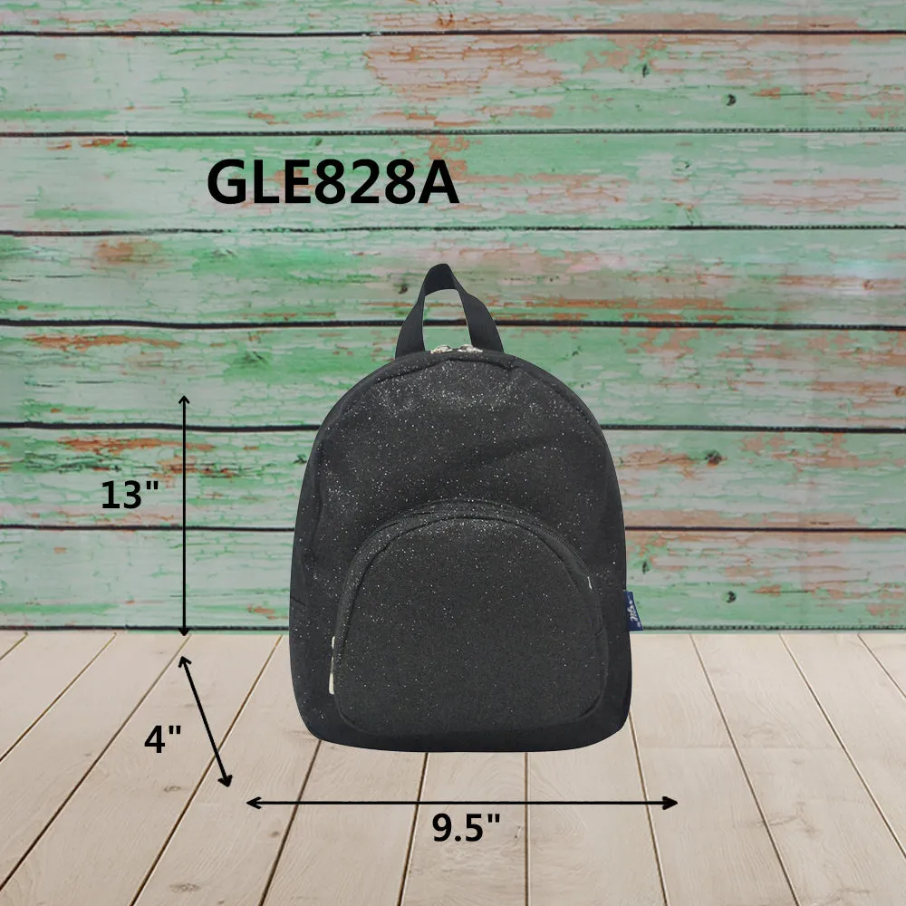 Black Glitter NGIL Mini Backpack