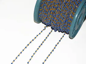 Blue Designer Glass Beads Chain