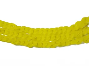 Bright Yellow Transparent Circular Acrylic Chains