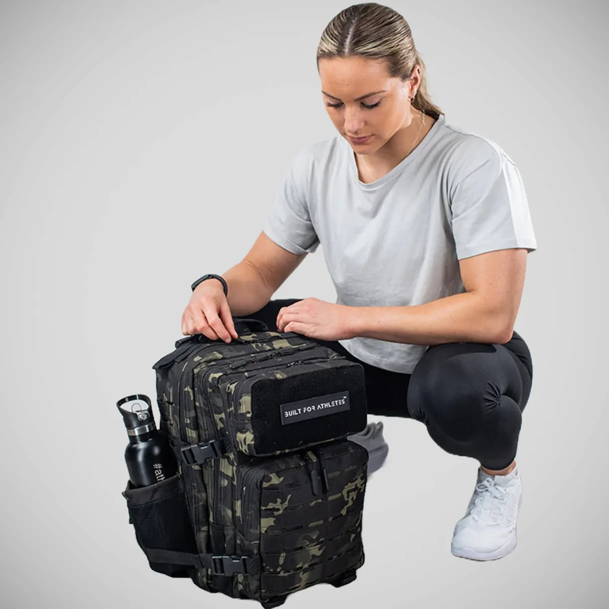 Built For Athletes Small Gym Backpack Black Camo