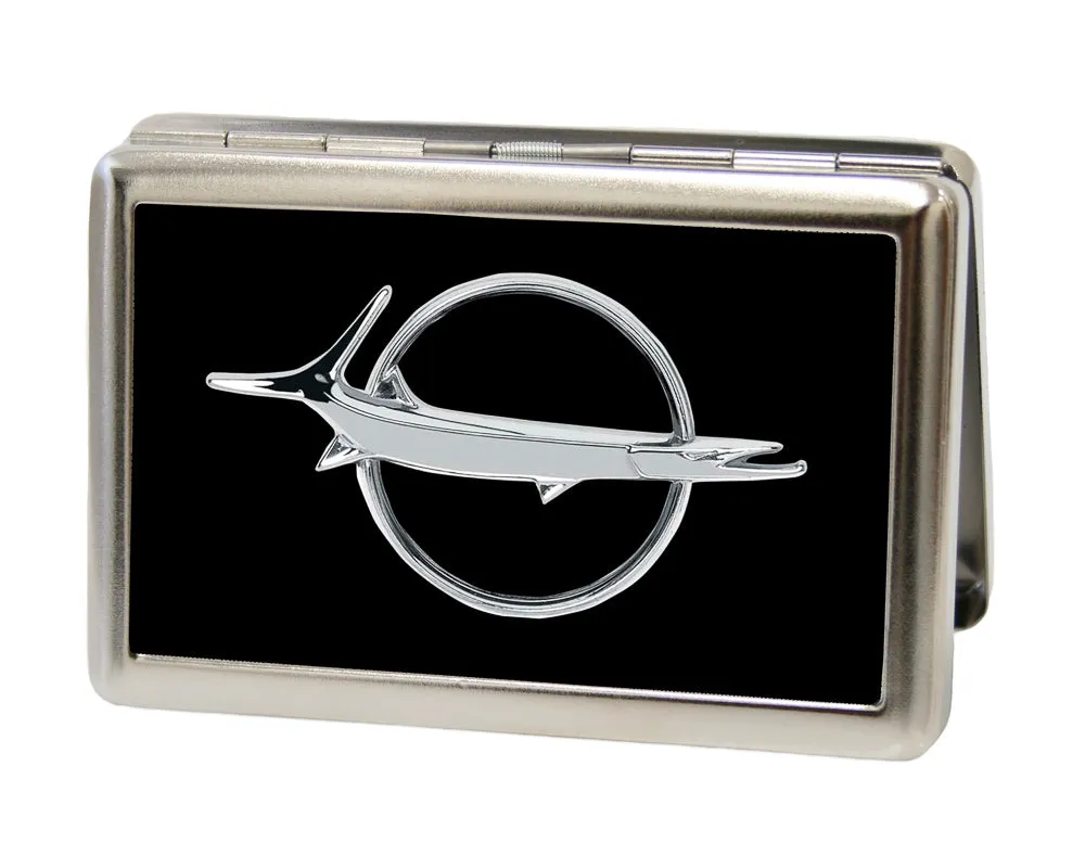 Business Card Holder - LARGE - Barracuda Emblem FCG Black Silver