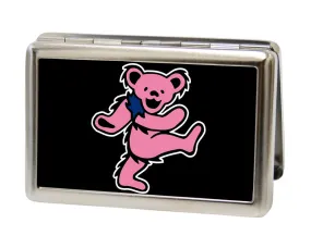 Business Card Holder - LARGE - Dancing Bear FCG Black Pink