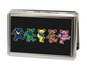 Business Card Holder - LARGE - Dancing Bears FCG Black Multi Color