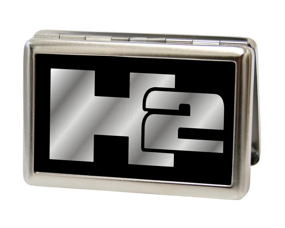 Business Card Holder - LARGE - H2 FCG Black Silver