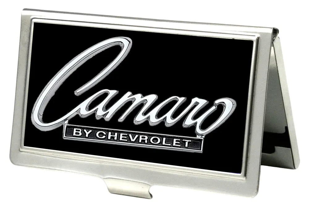 Business Card Holder - SMALL - 1969 CAMARO BY CHEVROLET Emblem FCG Black Silver