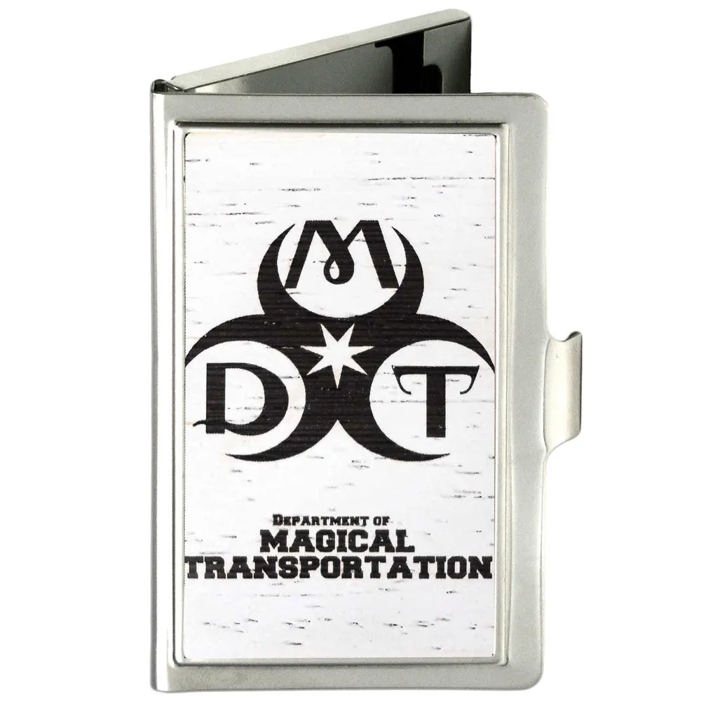 Business Card Holder - SMALL - DMT-DEPARTMENT OF MAGICAL TRANSPORTATION Symbol GW White