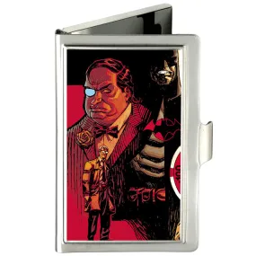 Business Card Holder - SMALL - Flashpoint Batman Issue #1 Cover Batman James Gordon Penguin Cover Pose FCG Reds Black