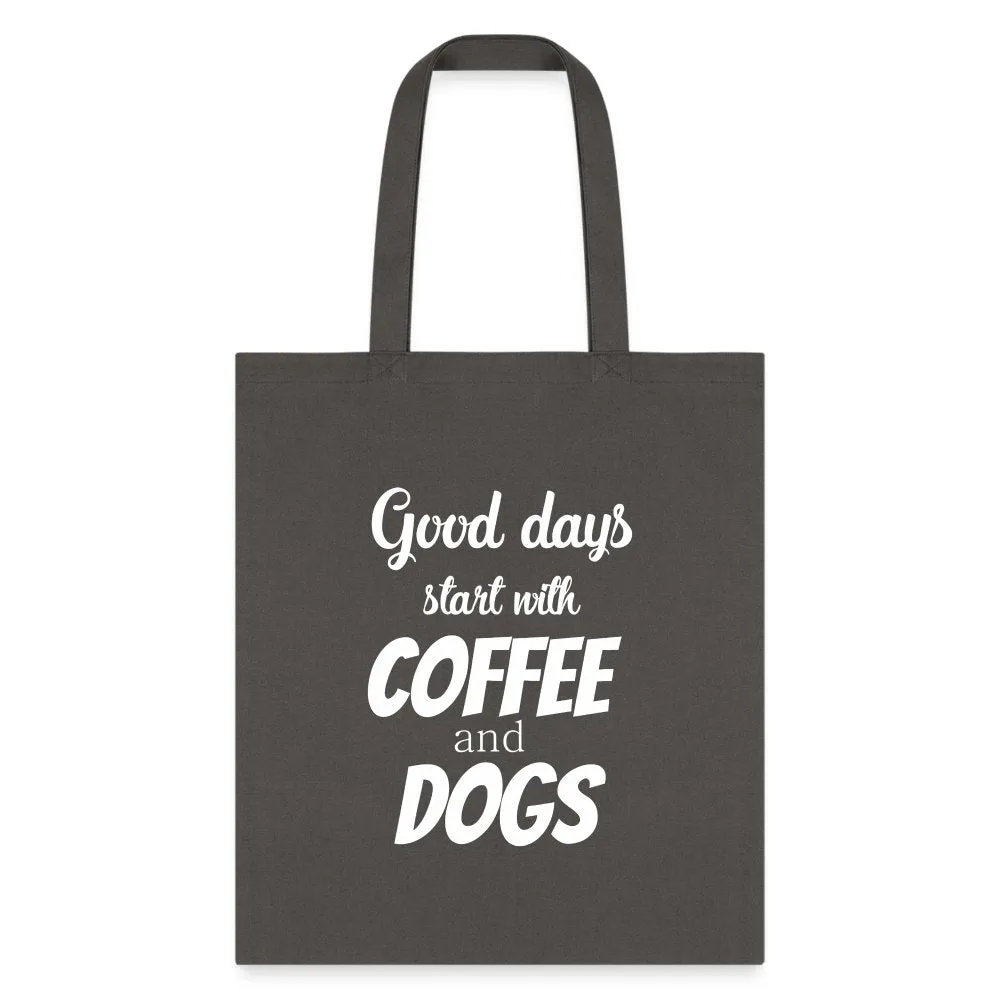 Coffee and dogs Tote Bag, Shoulder Bag, Gift for Animal Lover, Pet Lover, Graduation, Birthday, Appreciation Gift, DVM, Gift For Dog Lover