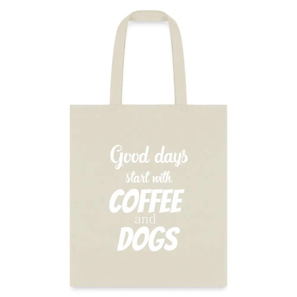 Coffee and dogs Tote Bag, Shoulder Bag, Gift for Animal Lover, Pet Lover, Graduation, Birthday, Appreciation Gift, DVM, Gift For Dog Lover