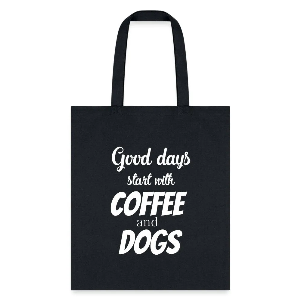 Coffee and dogs Tote Bag, Shoulder Bag, Gift for Animal Lover, Pet Lover, Graduation, Birthday, Appreciation Gift, DVM, Gift For Dog Lover