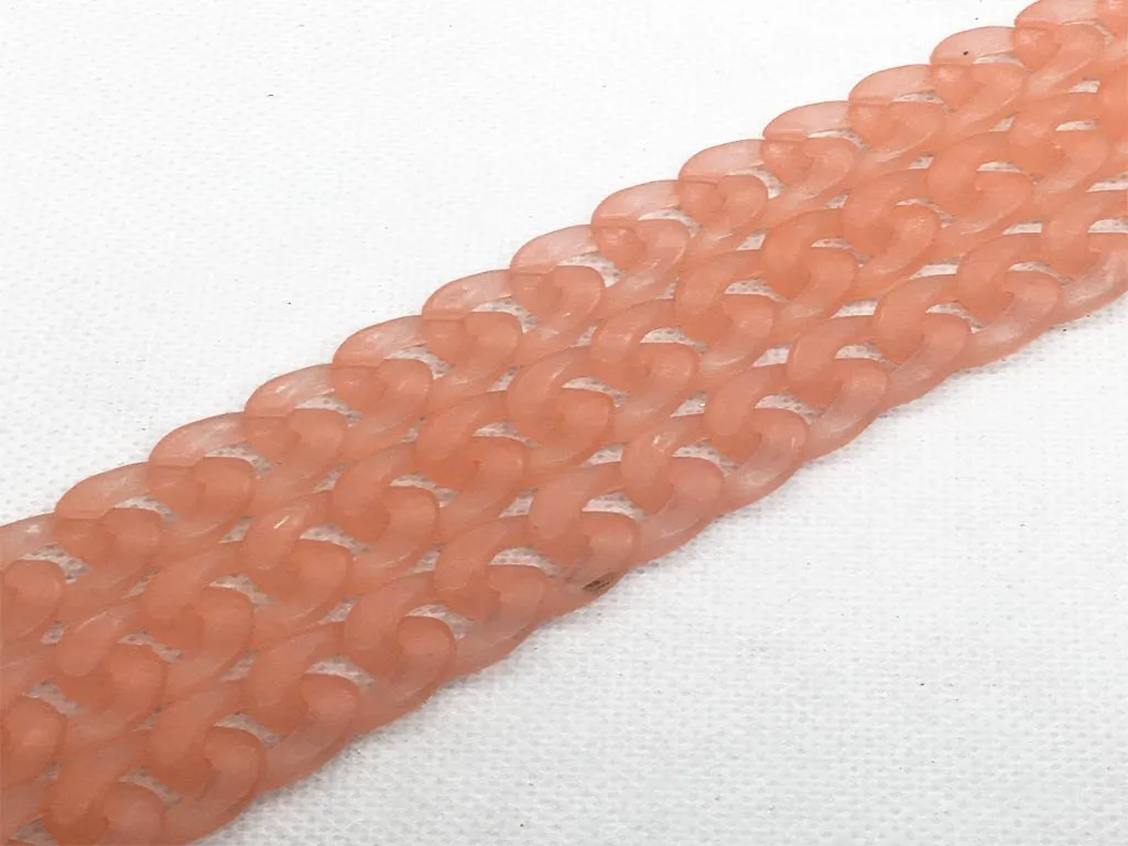 Coral Orange Transparent Plastic Chains