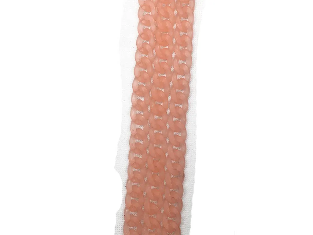 Coral Orange Transparent Plastic Chains