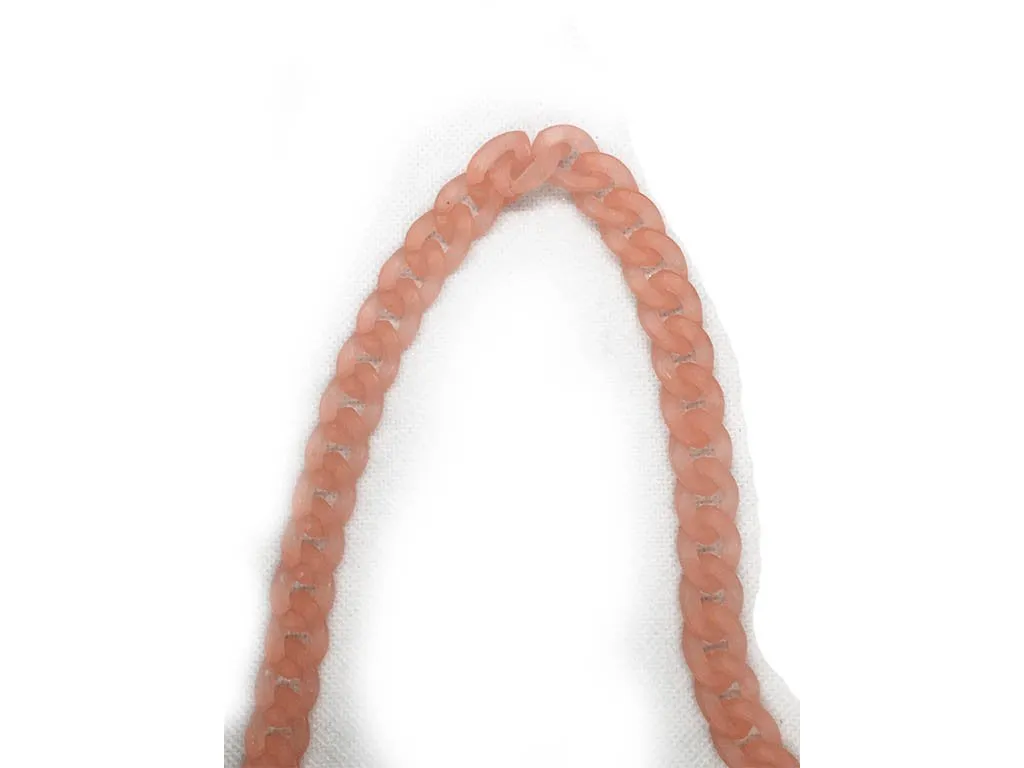 Coral Orange Transparent Plastic Chains