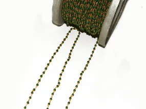 Dark Green Designer Glass Beads Chain