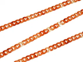 Dark Orange Circular Acrylic Chains