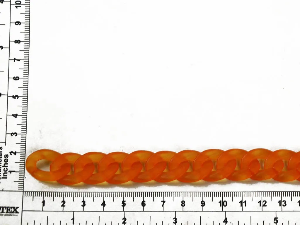 Dark Orange Transparent Circular Acrylic Chains