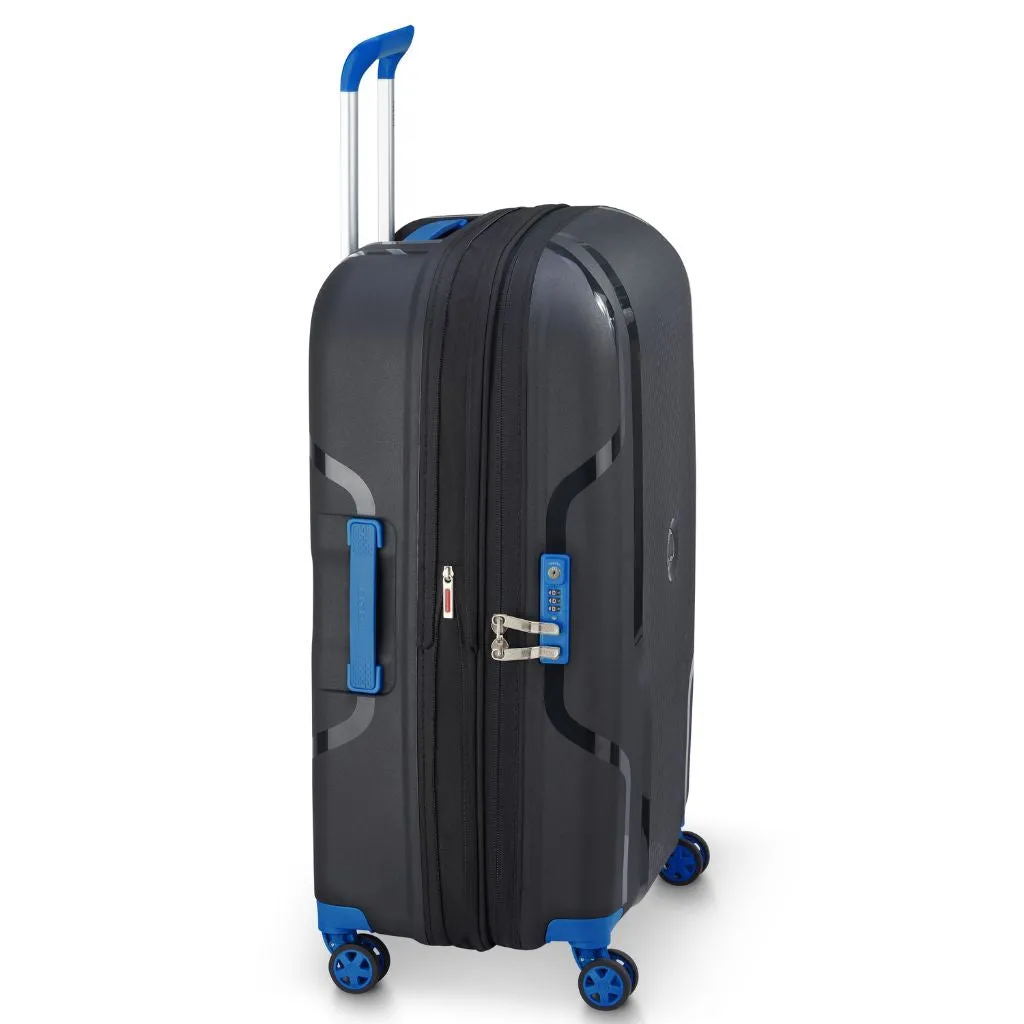 Delsey Clavel 76cm Medium Hardsided Spinner Luggage - Black/Blue