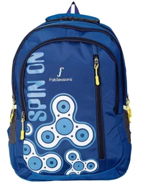 FabSeasons Fidget Spinner Print Blue Backpack