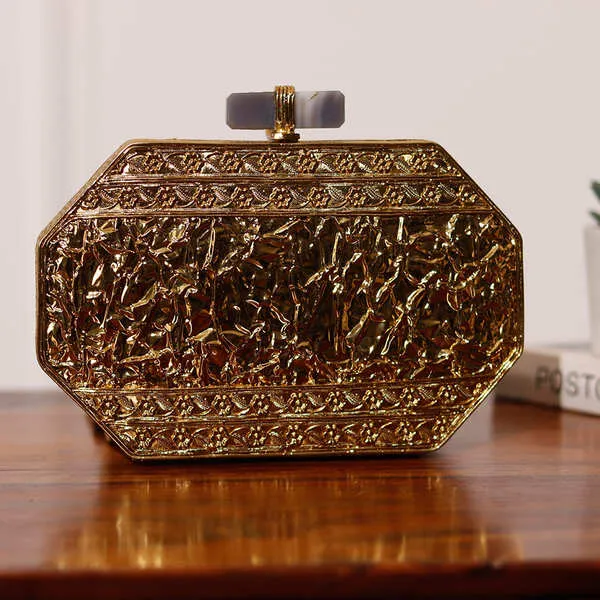 Inaayat Brass Mother of Pearl Clutch