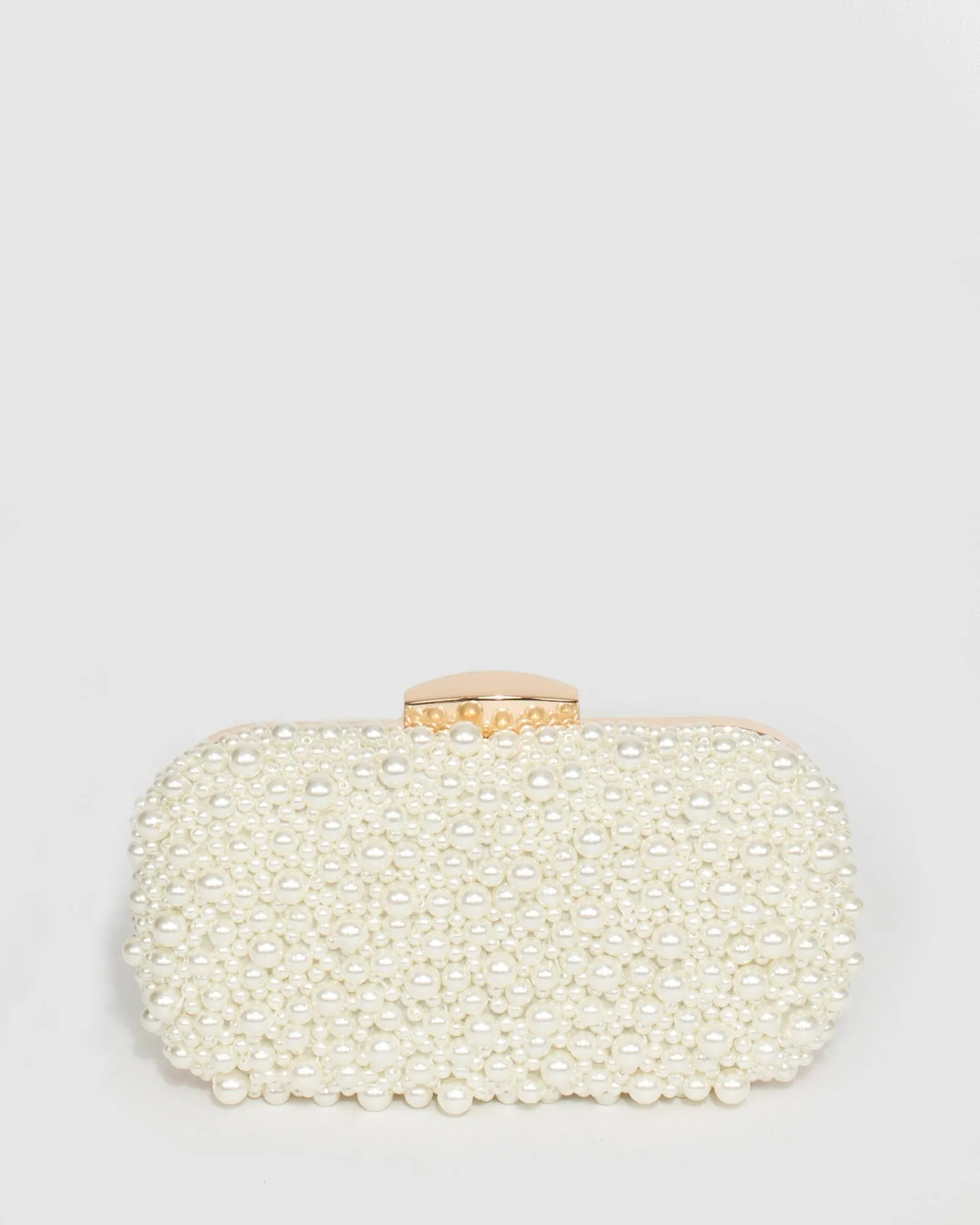 Ivory Alina Beaded Clutch Bag