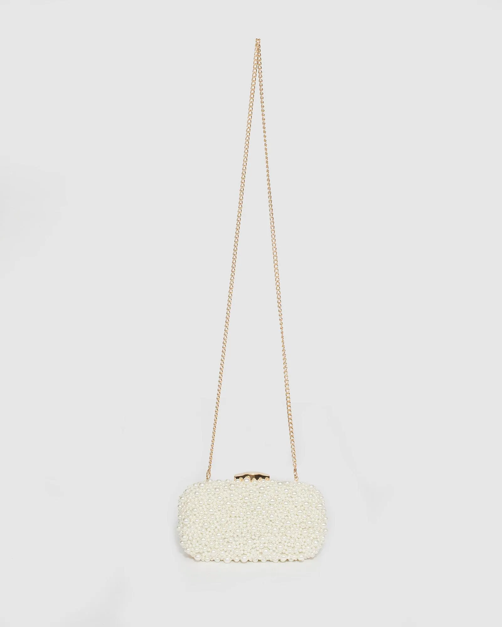 Ivory Alina Beaded Clutch Bag