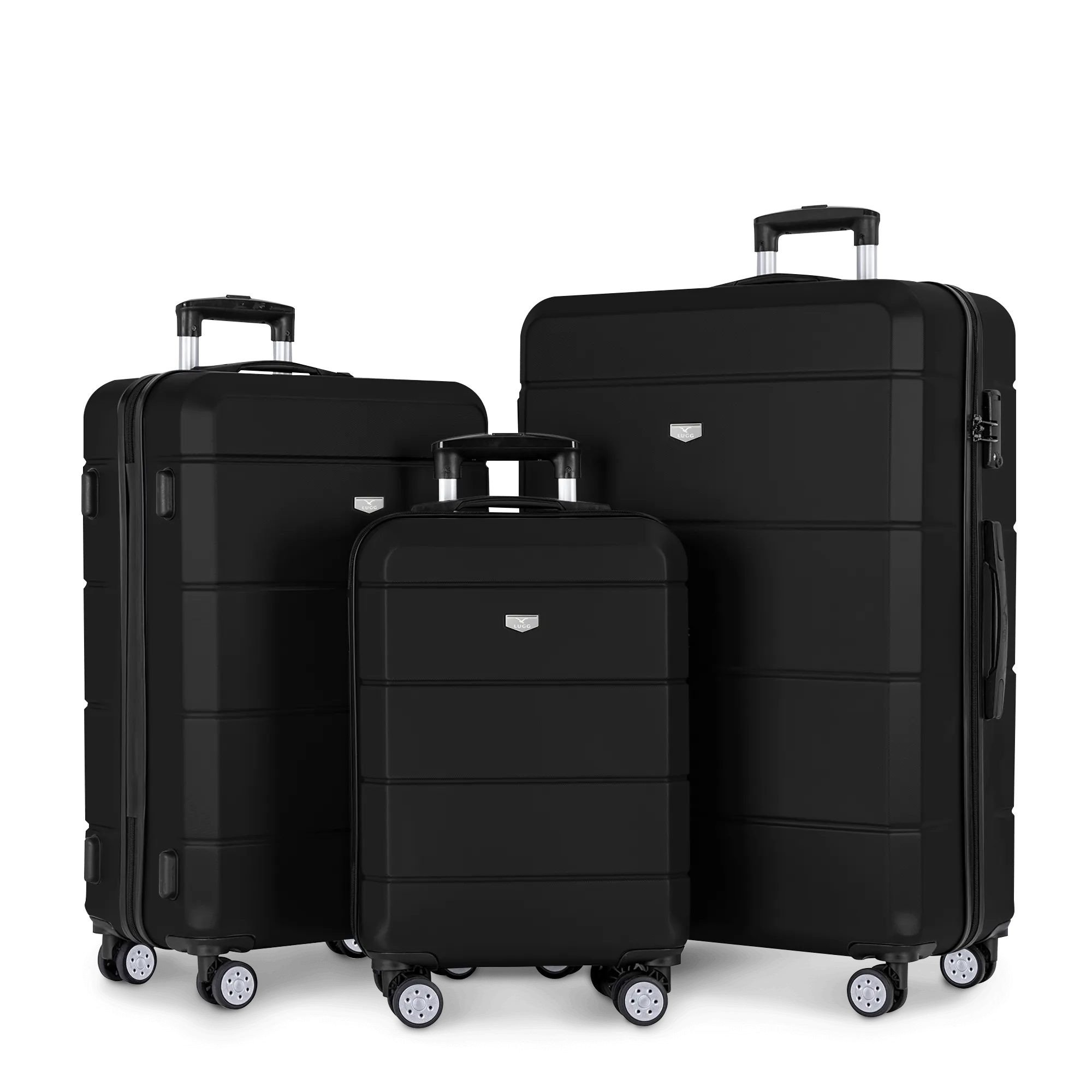 Jetset 3pc Suitcase Set in Black