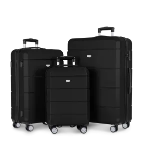 Jetset 3pc Suitcase Set in Black