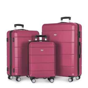 Jetset 3pc Suitcase Set in Burgundy