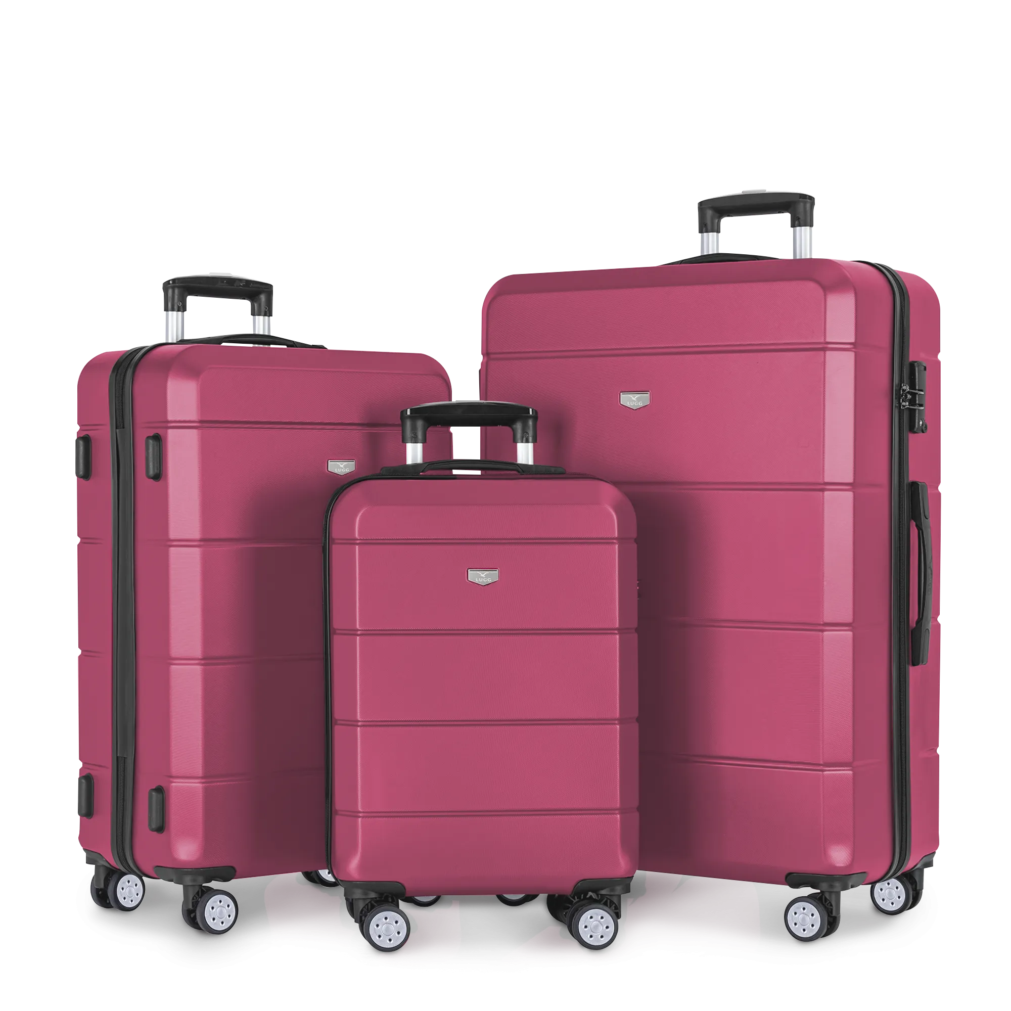 Jetset 3pc Suitcase Set in Burgundy