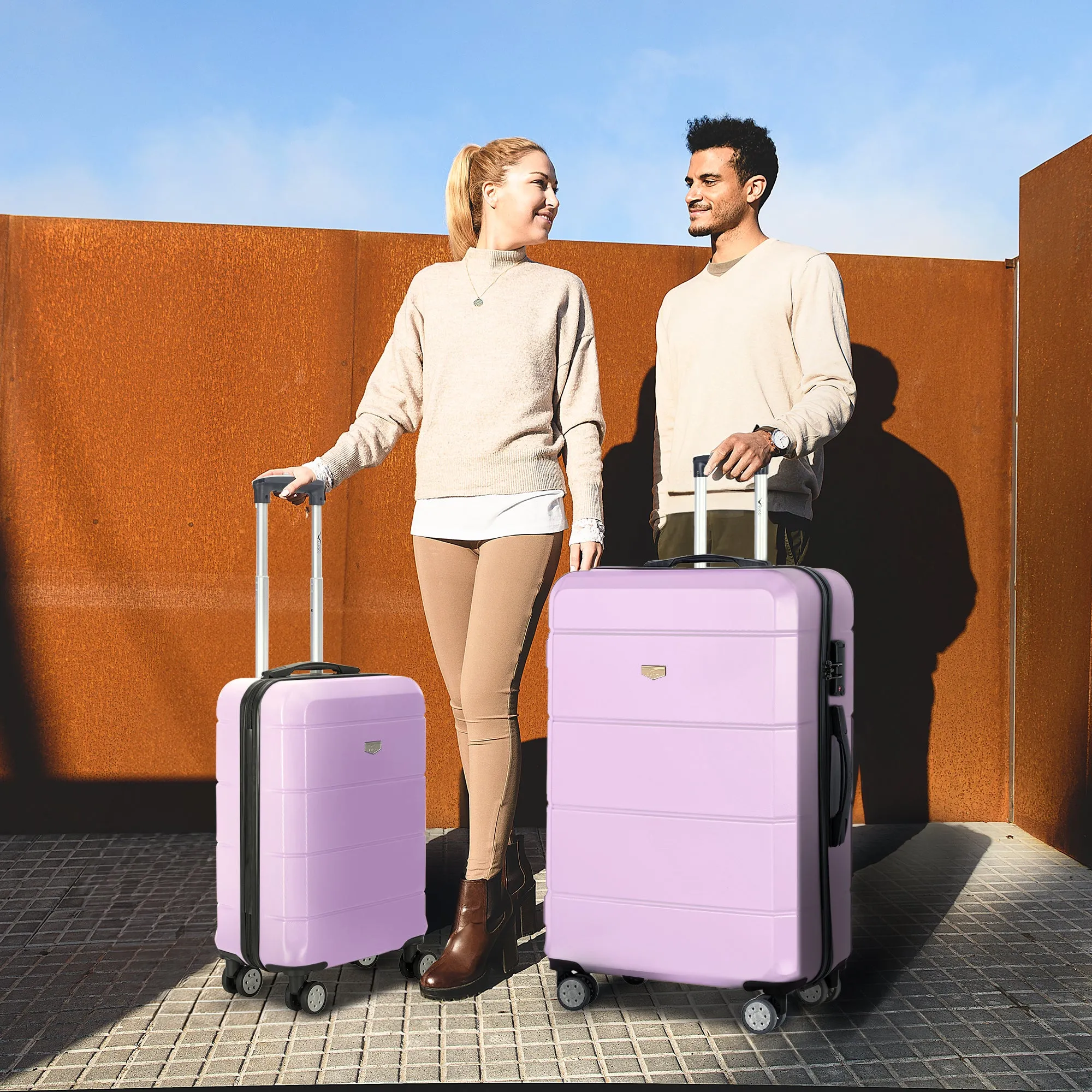 Jetset 3pc Suitcase Set in Lavender