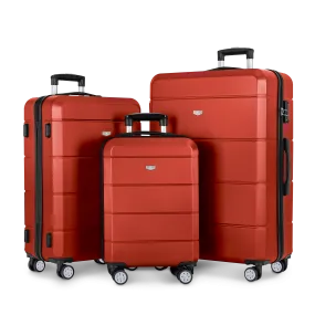 Jetset 3pc Suitcase Set in Red