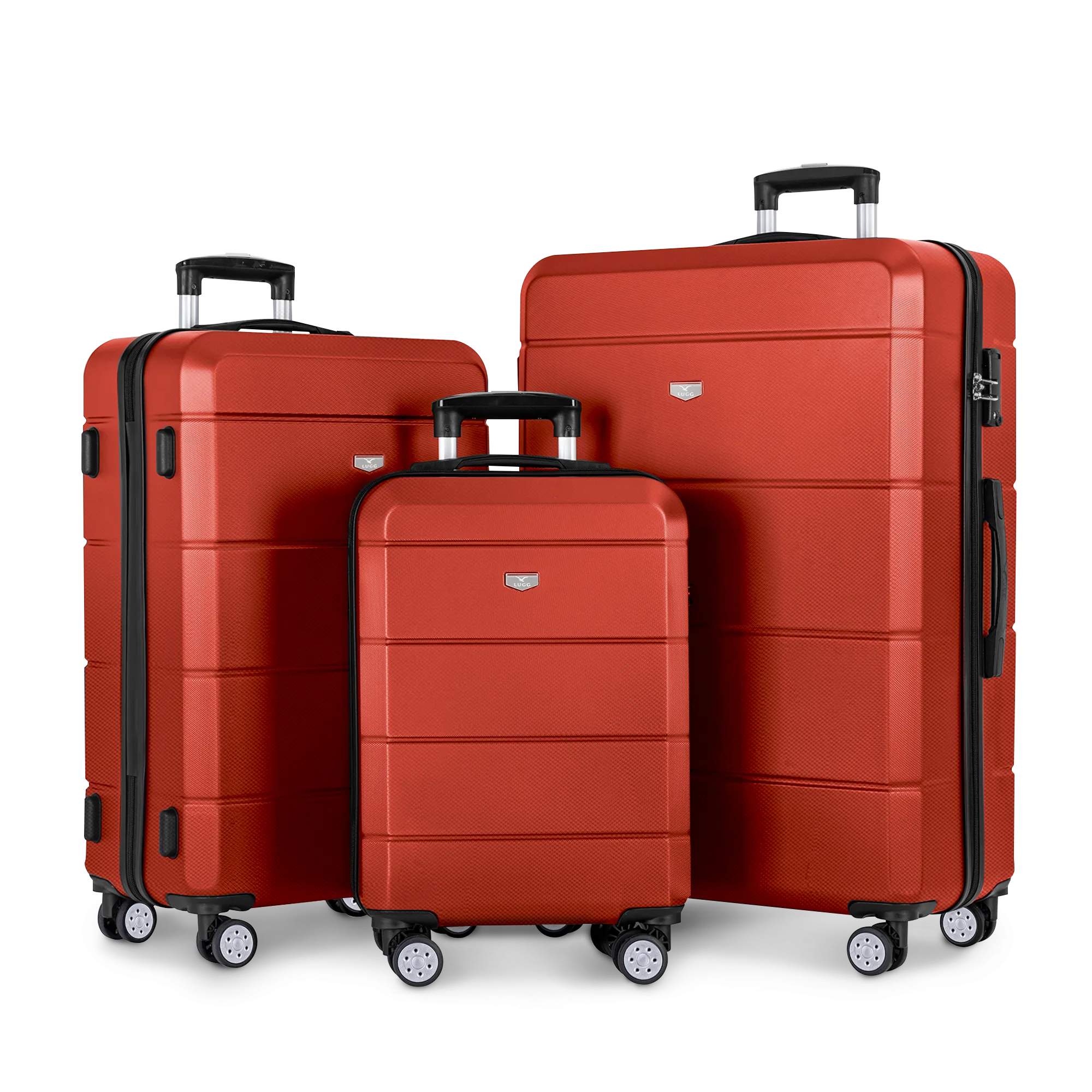 Jetset 3pc Suitcase Set in Red