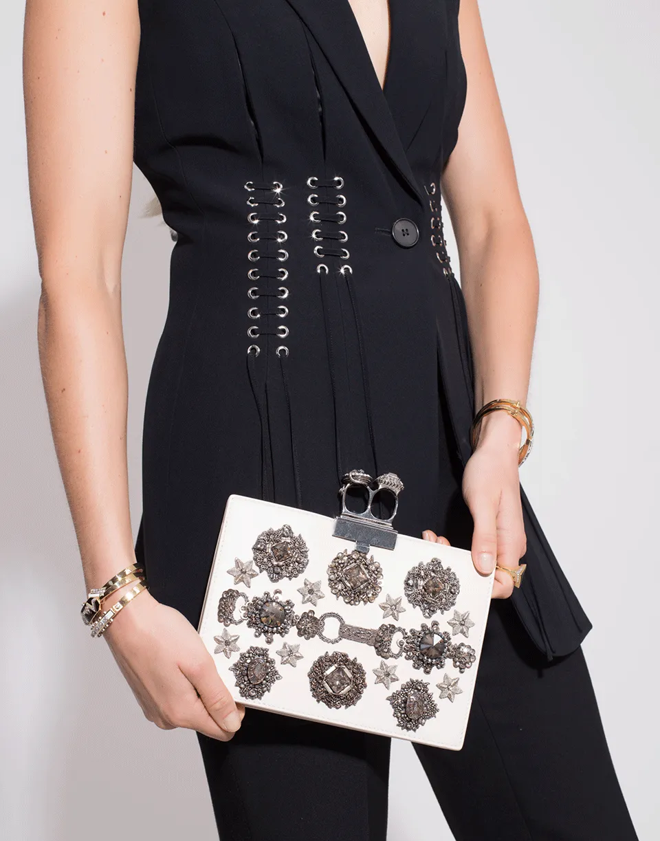 Jeweled Double Ring Clutch