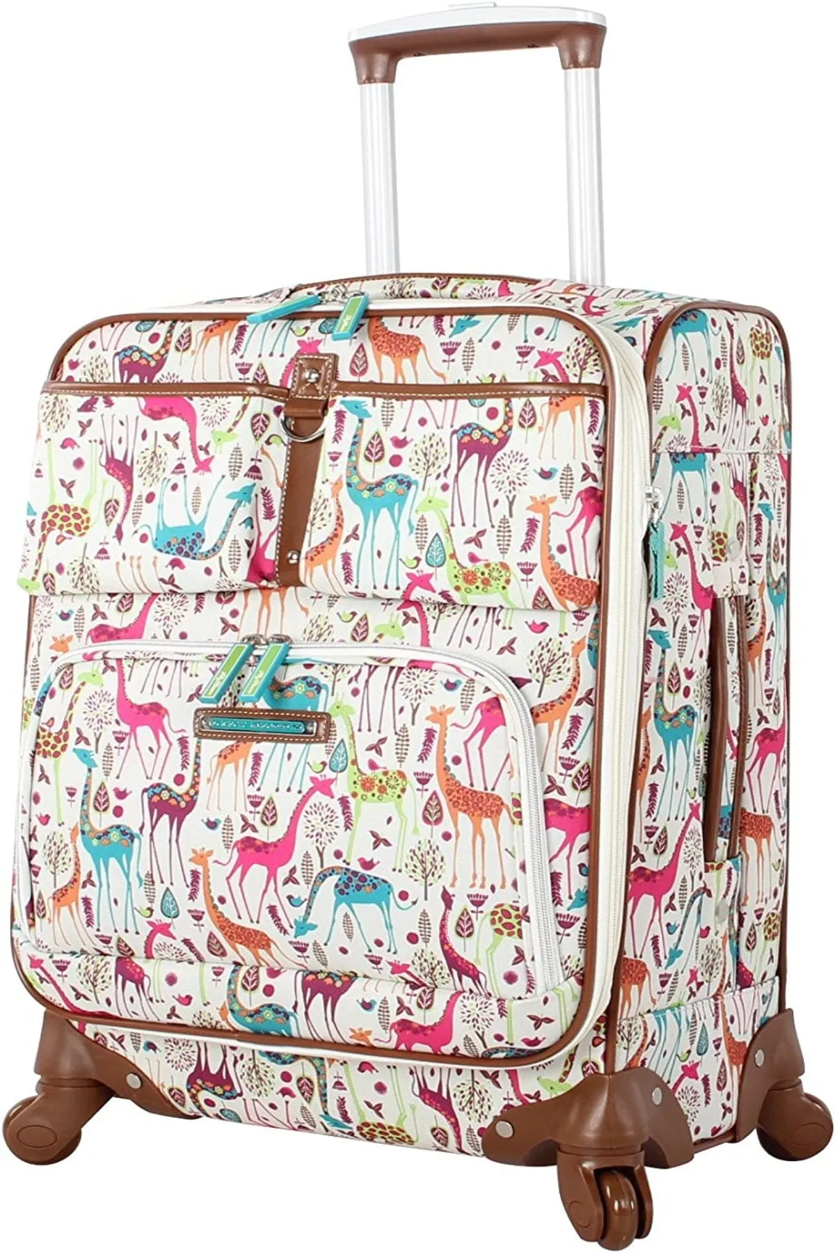 Lily Bloom Luggage Carry On Expandable Design Pattern Suitcase With Spinner Wheels 20in