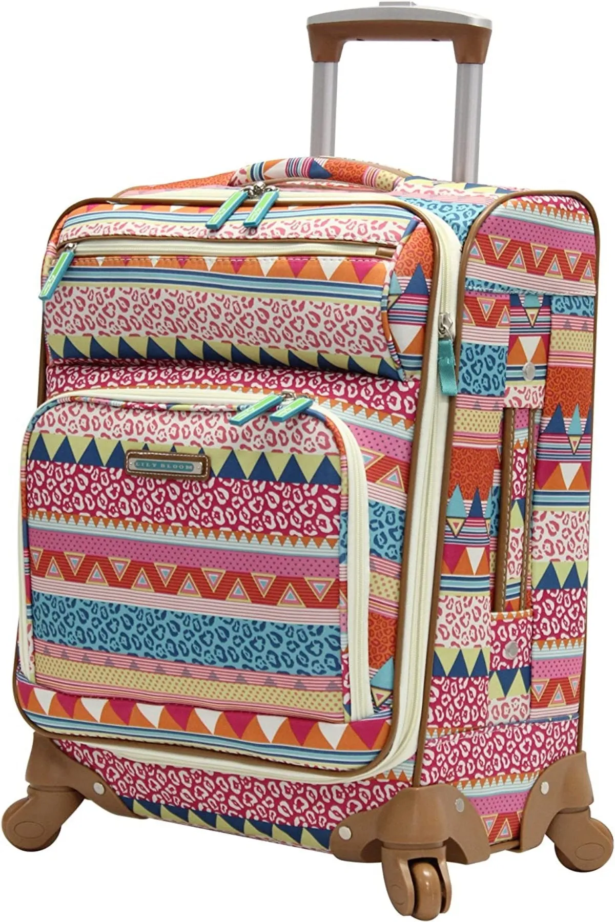 Lily Bloom Luggage Carry On Expandable Design Pattern Suitcase With Spinner Wheels 20in