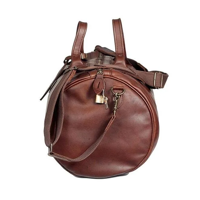 Melvill & Moon Leather Safari Duffel Bag (MED) | Brown