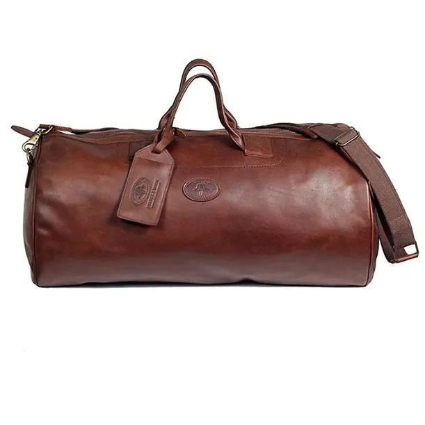 Melvill & Moon Leather Safari Duffel Bag (MED) | Brown