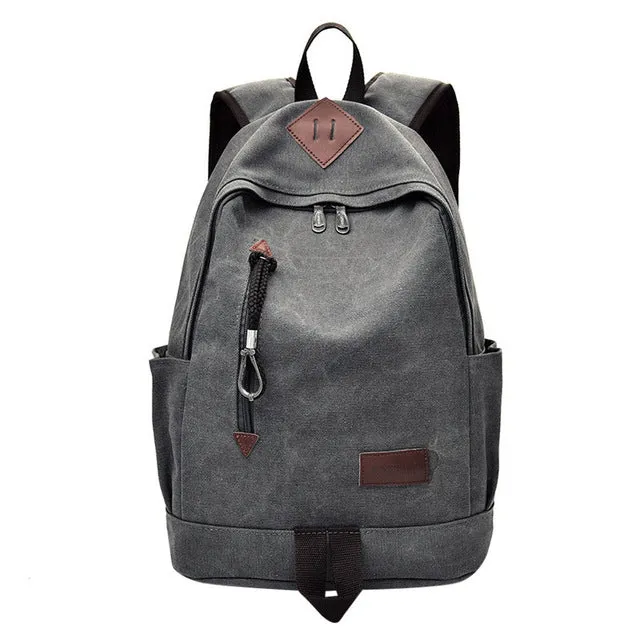 Men's Backpack Bag Male Canvas Computer Laptop