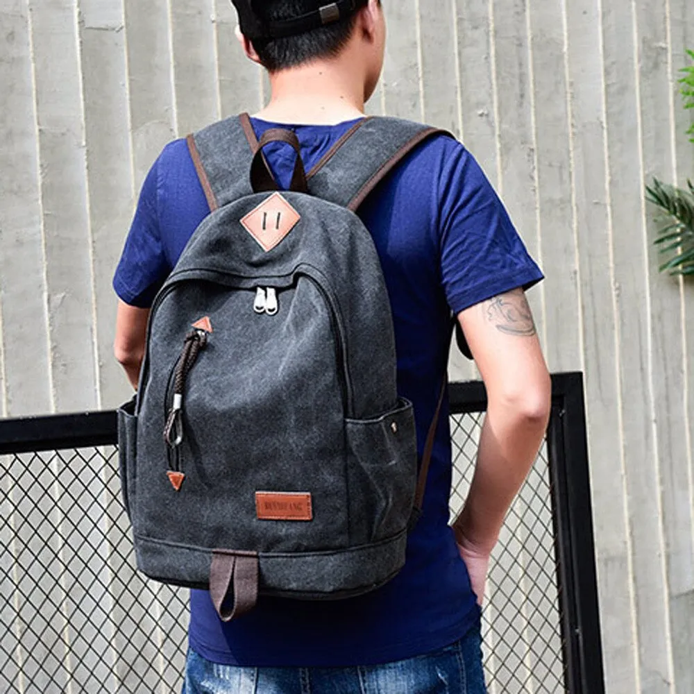 Men's Backpack Bag Male Canvas Computer Laptop