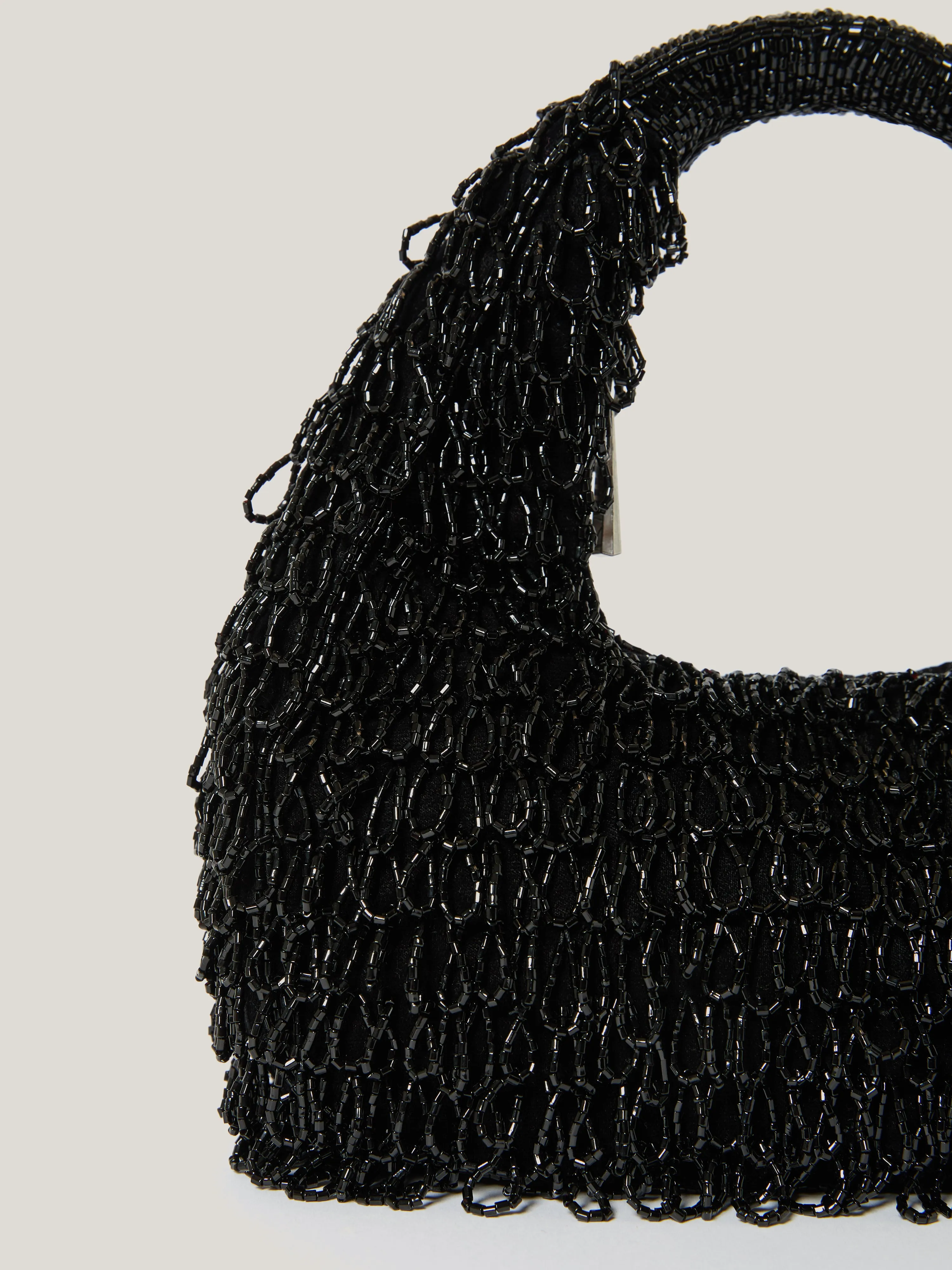 Mini Tay Beaded Bag | Black