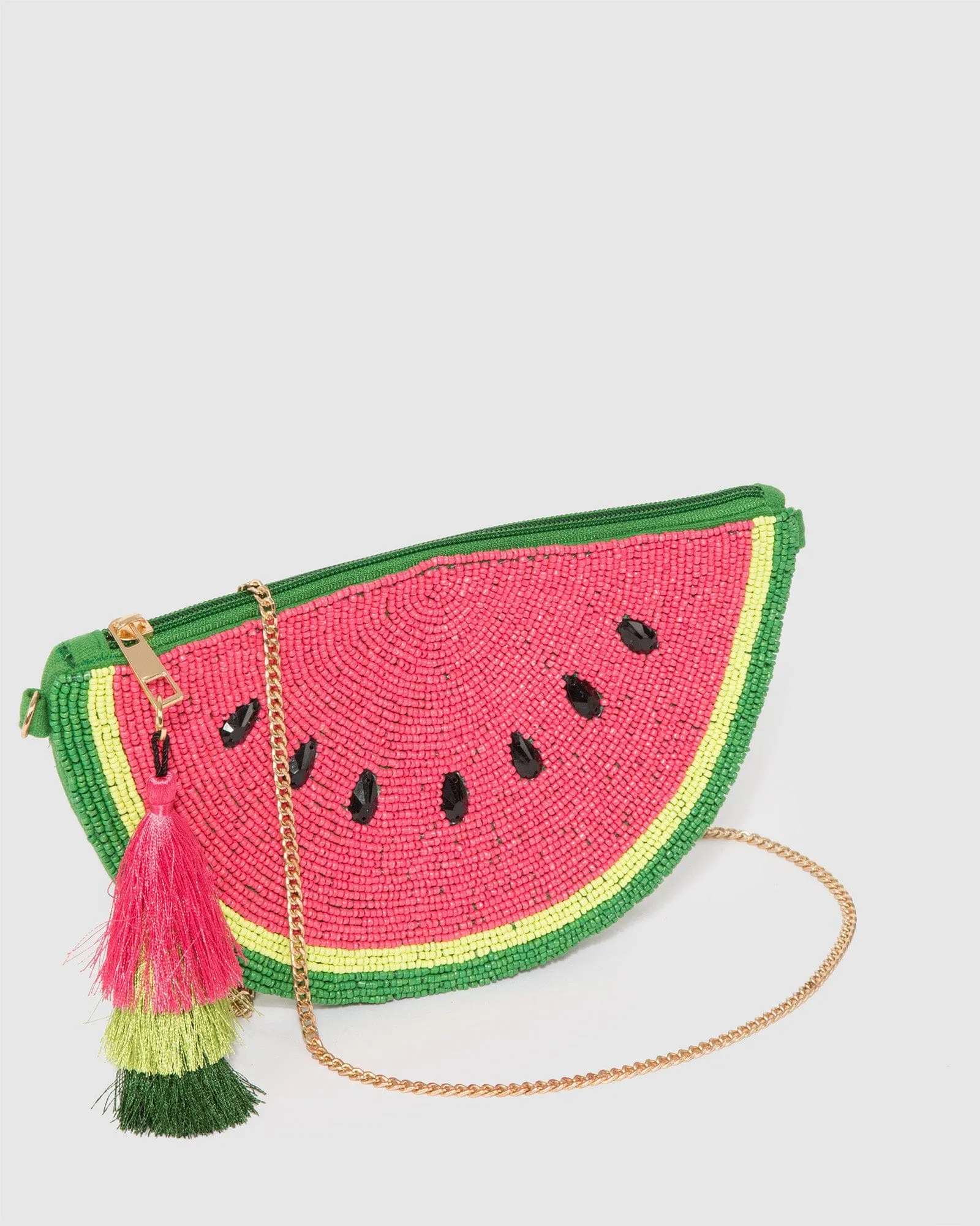 Multi Colour Lila Beaded Watermelon Coin Purse