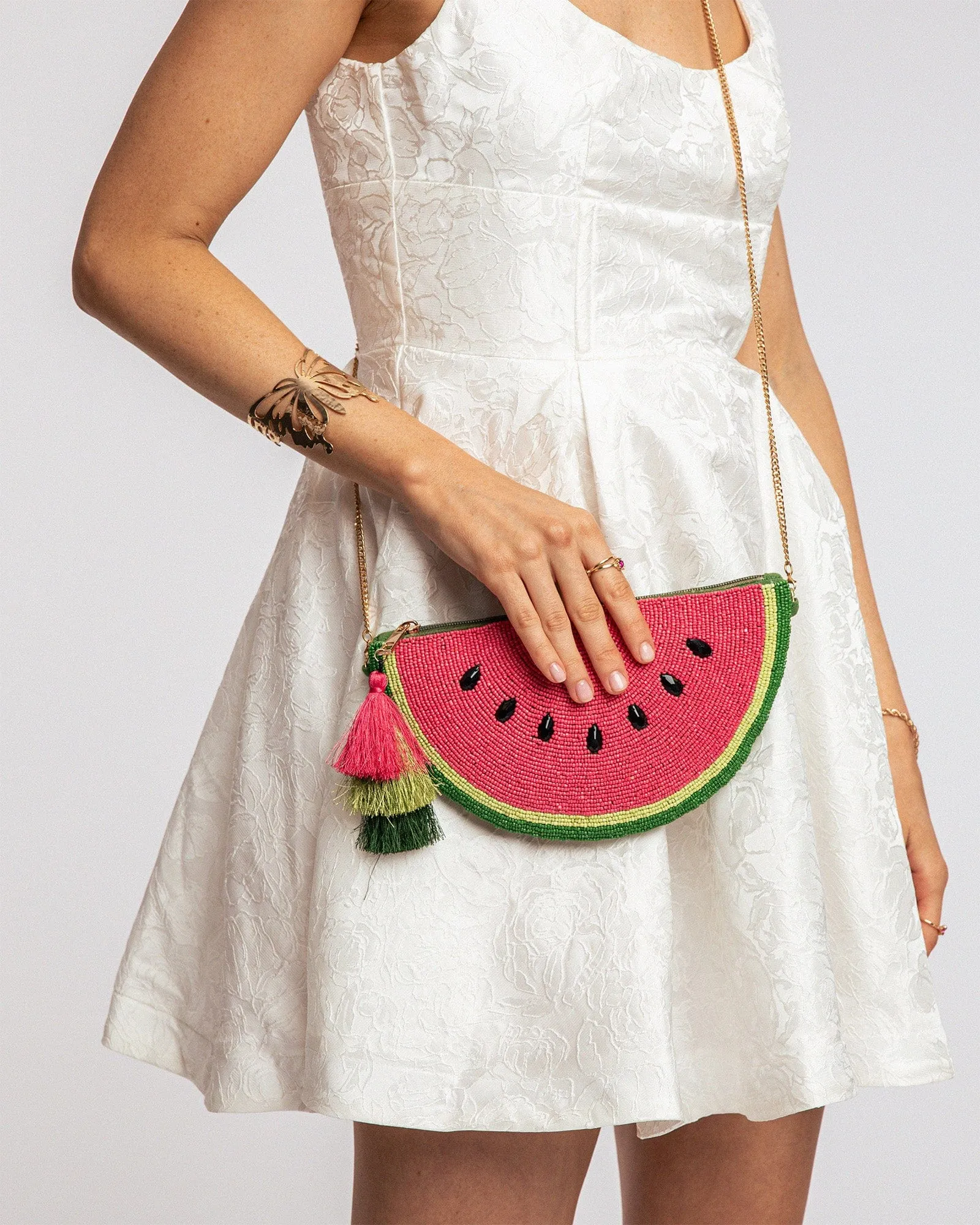 Multi Colour Lila Beaded Watermelon Coin Purse