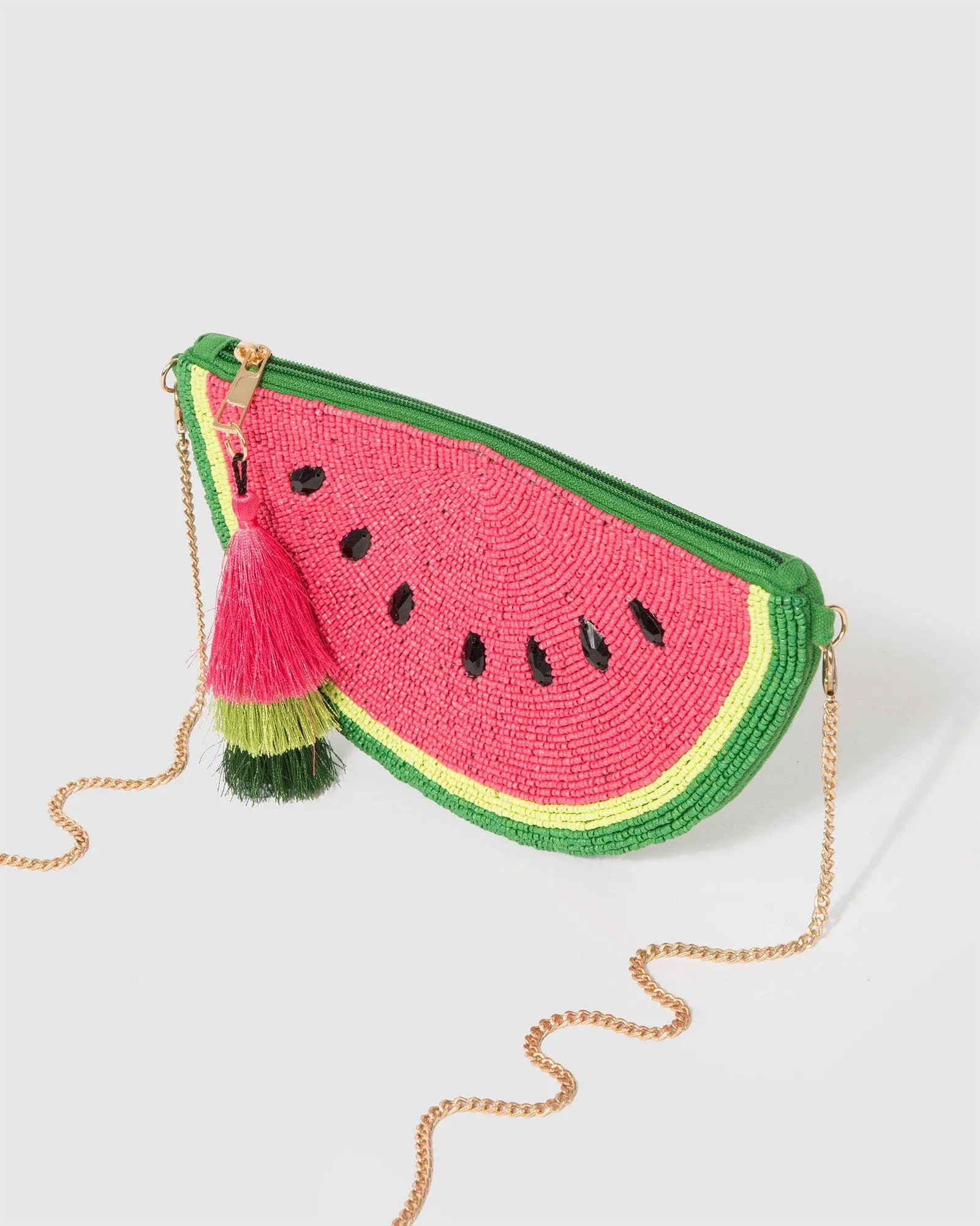 Multi Colour Lila Beaded Watermelon Coin Purse