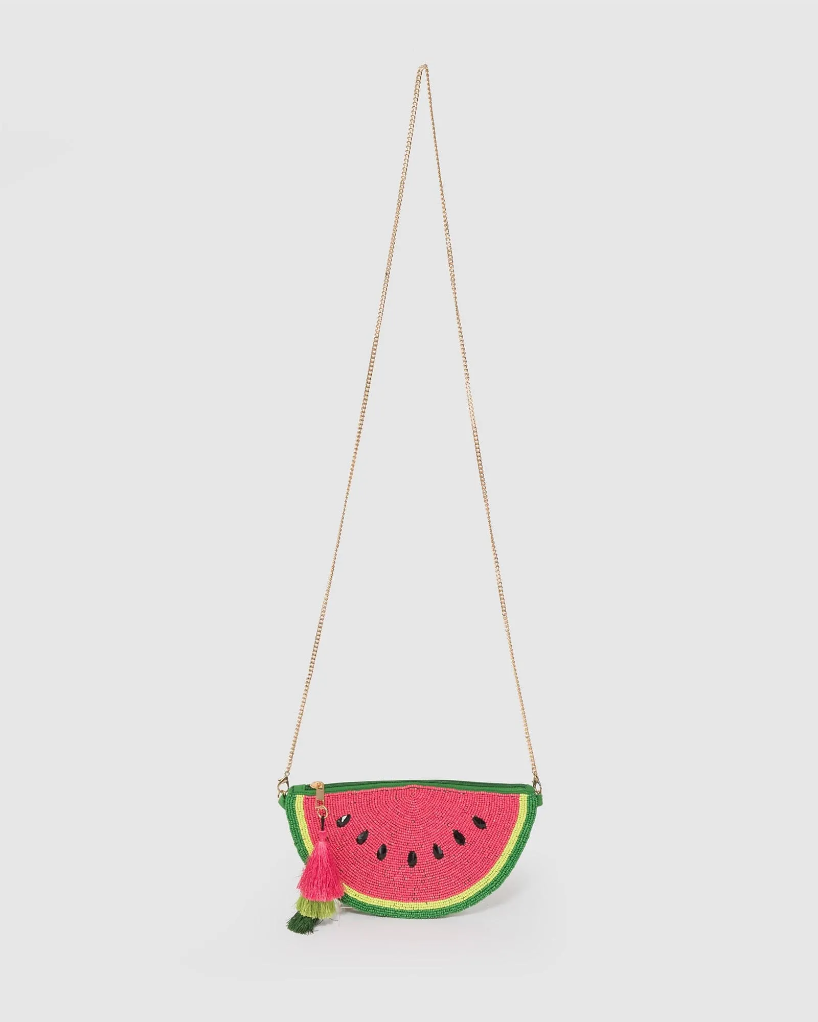 Multi Colour Lila Beaded Watermelon Coin Purse