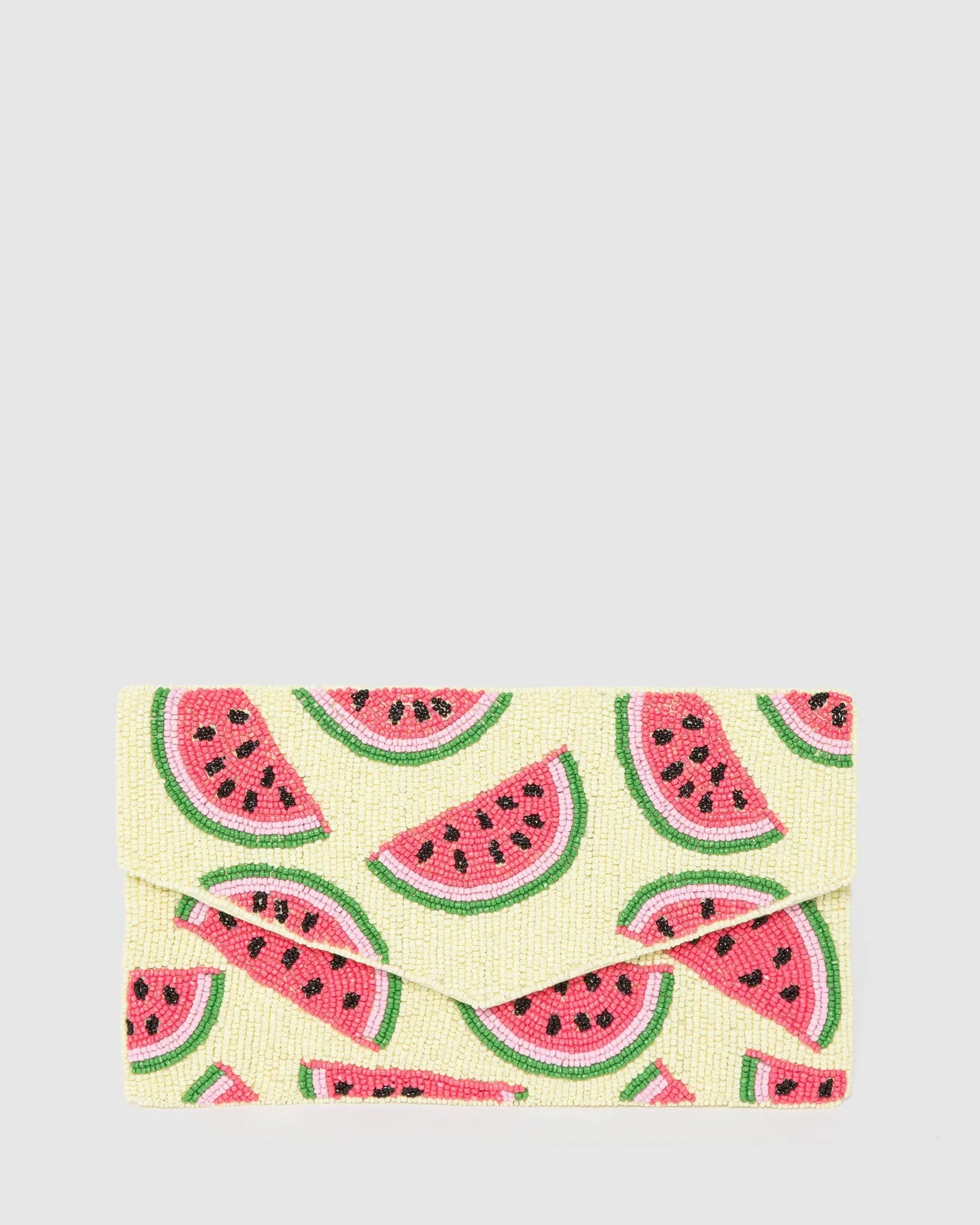 Multi Colour Watermelon Beaded Clutch Bag