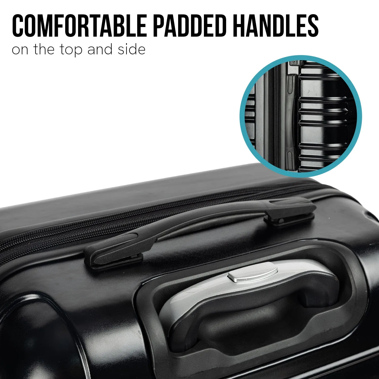 Olympus Noctis Suitcase 24in Hard Shell ABS PC - Stygian Black