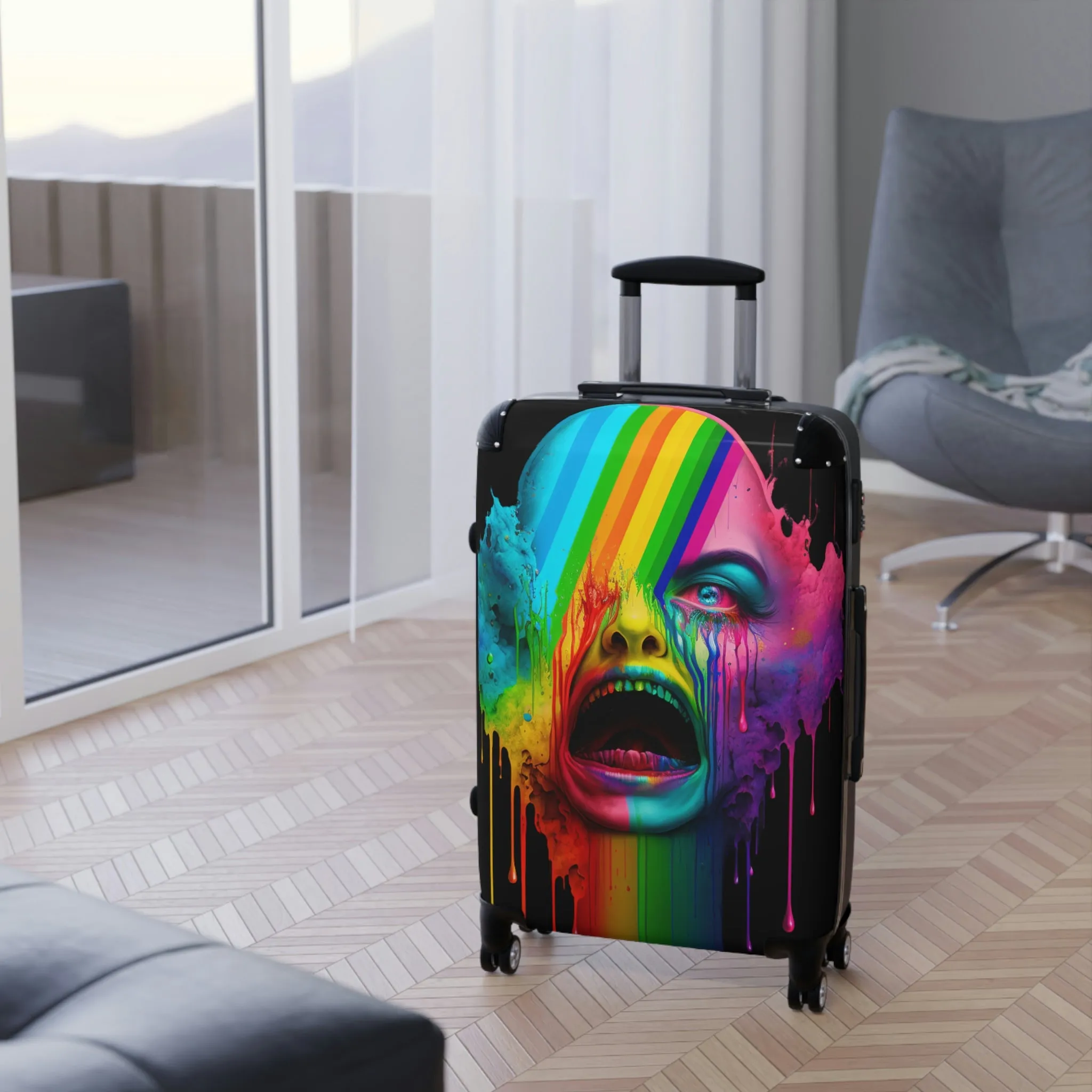 "Becoming is Suffering" Suitcases