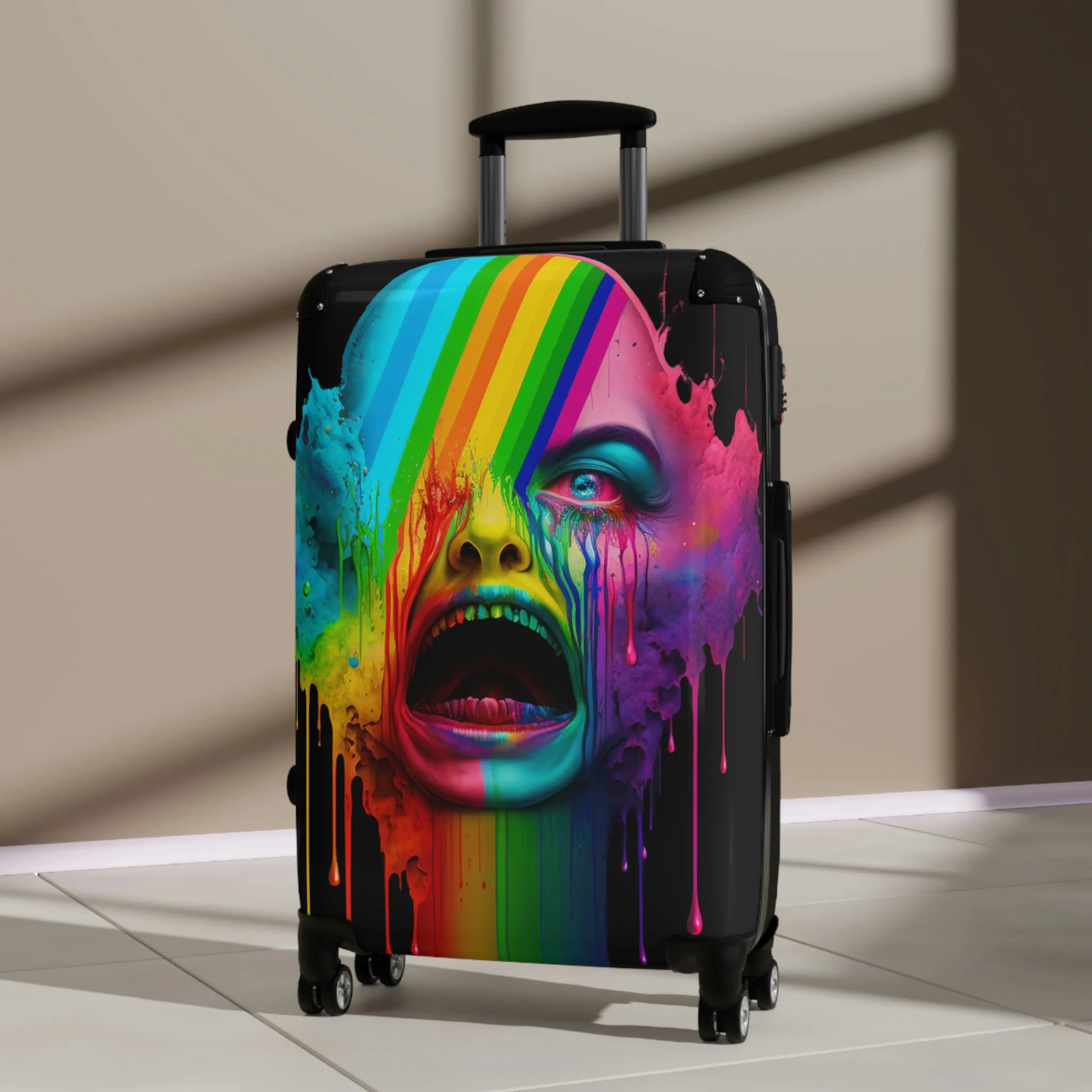 "Becoming is Suffering" Suitcases